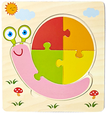 Baby Wooden Toys 3D Puzzle Cartoon Animal Intelligence Jigsaw Puzzle Shape Matching Montessori Toys For Children Gifts