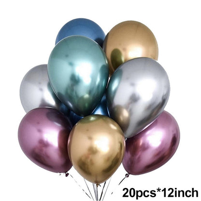 20Pcs Rose Gold Balloon Set Confetti Metallic Balloons Birthday Party Wedding Decoration Anniversary Globals Baby Shower Balloon