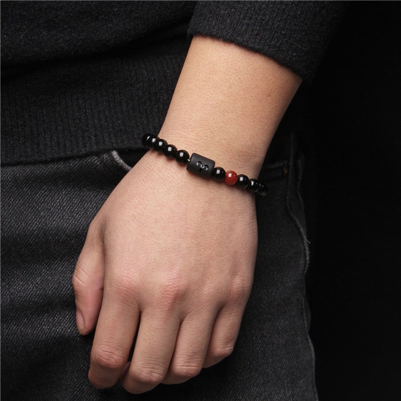 12 Constellation Bracelets For Women Men Couple Bracelet 8MM Black Onyx Beads Opal Red Agates Tiger Eye Stone Bangle Best Friend