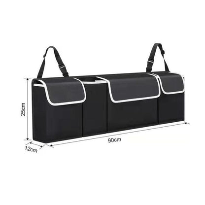 High Capacity Adjustable Car Storage Box Backseat 4 Bag Trunk Organizer Multi-use Oxford Car Seat Back Organizers Car Accesories