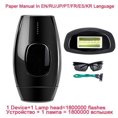 1800000 Flash Permanent IPL Epilator Hair Removal depiladora facial Laser photoepilator Painless Hair Remover Multilingual manua