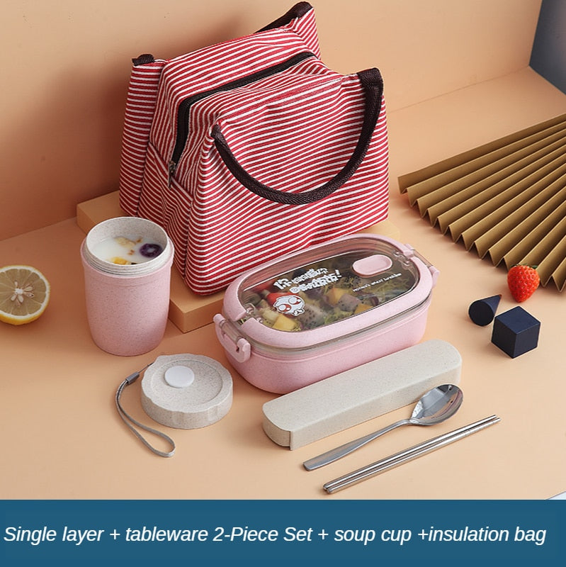 Stainless Steel Insulated Lunch Box Student School Multi-Layer Lunch Box Tableware Bento Food Container Storage Breakfast Boxes