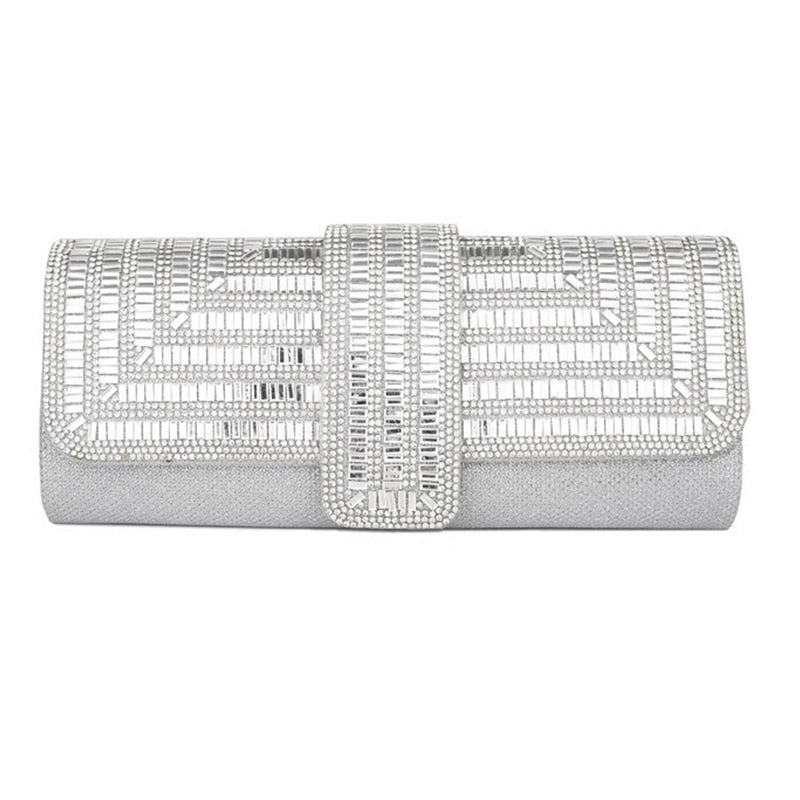 Black Clutch Purse and Handbag with Rhinestone Women&#39;s Party Evening Bag Luxury Wedding Clutch Female Shoulder Bag Bolso ZD1460