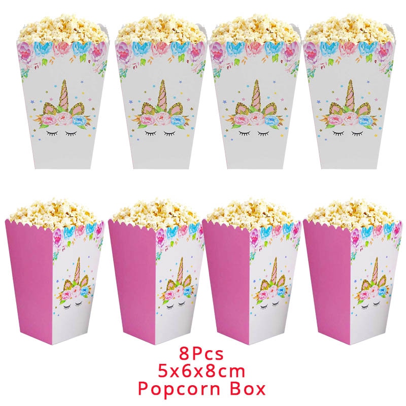 Unicorn Party 3-tier Cup Cake Stand Paper Plates Cups Balloon Birthday Party Decoration Kids Unicornio Party Girls Baby Shower