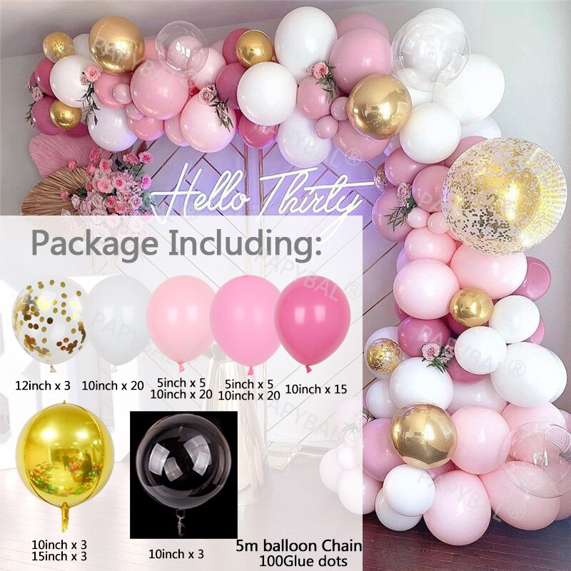 1set Forest Green Garland Arch Kit Gold Balloons 4D Chrome Metallic Foil Balls Party Decor Wedding Birthday Baby Shower Globos