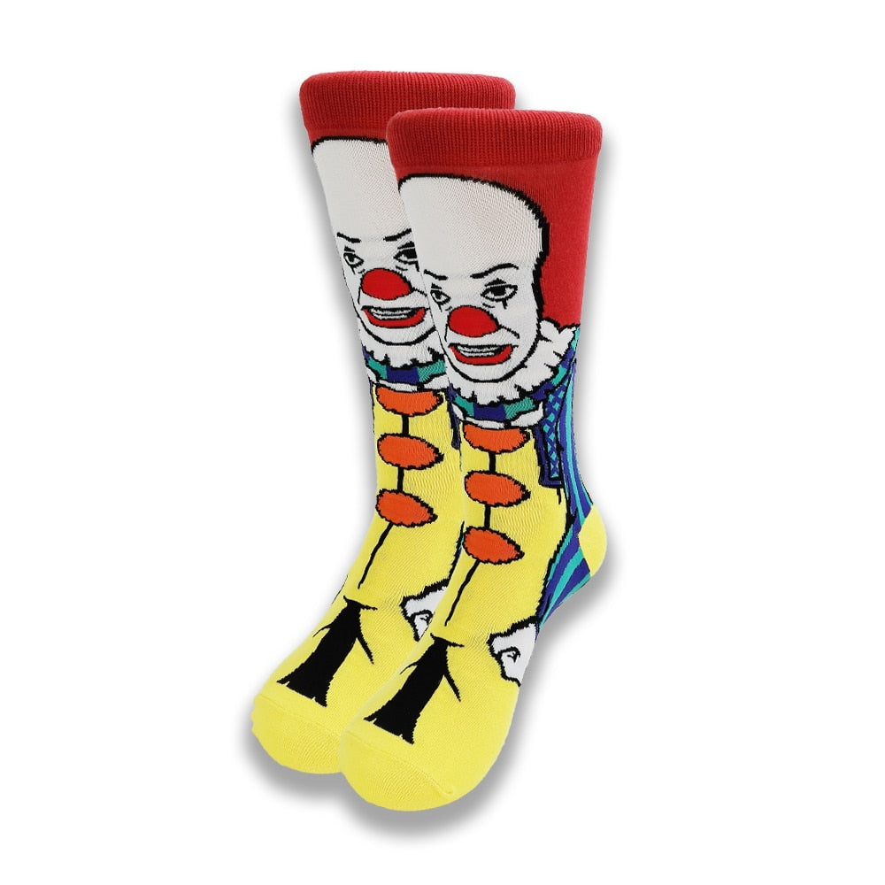 A Pair of Autumn and Winter High Quality Cartoon Socks Men Hip-Hop Street Soft and Comfortable Socks Skateboard Crew