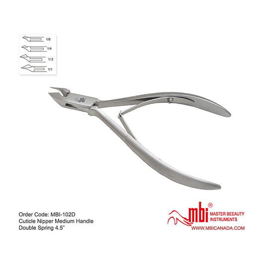 MBI-102D Cuticle Nipper Double Spring Handle 1/2 Jaw