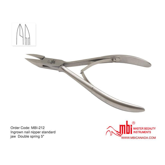 MBI-212 Ingrown Nail Nipper Standard Jaw Double Spring Size 5″