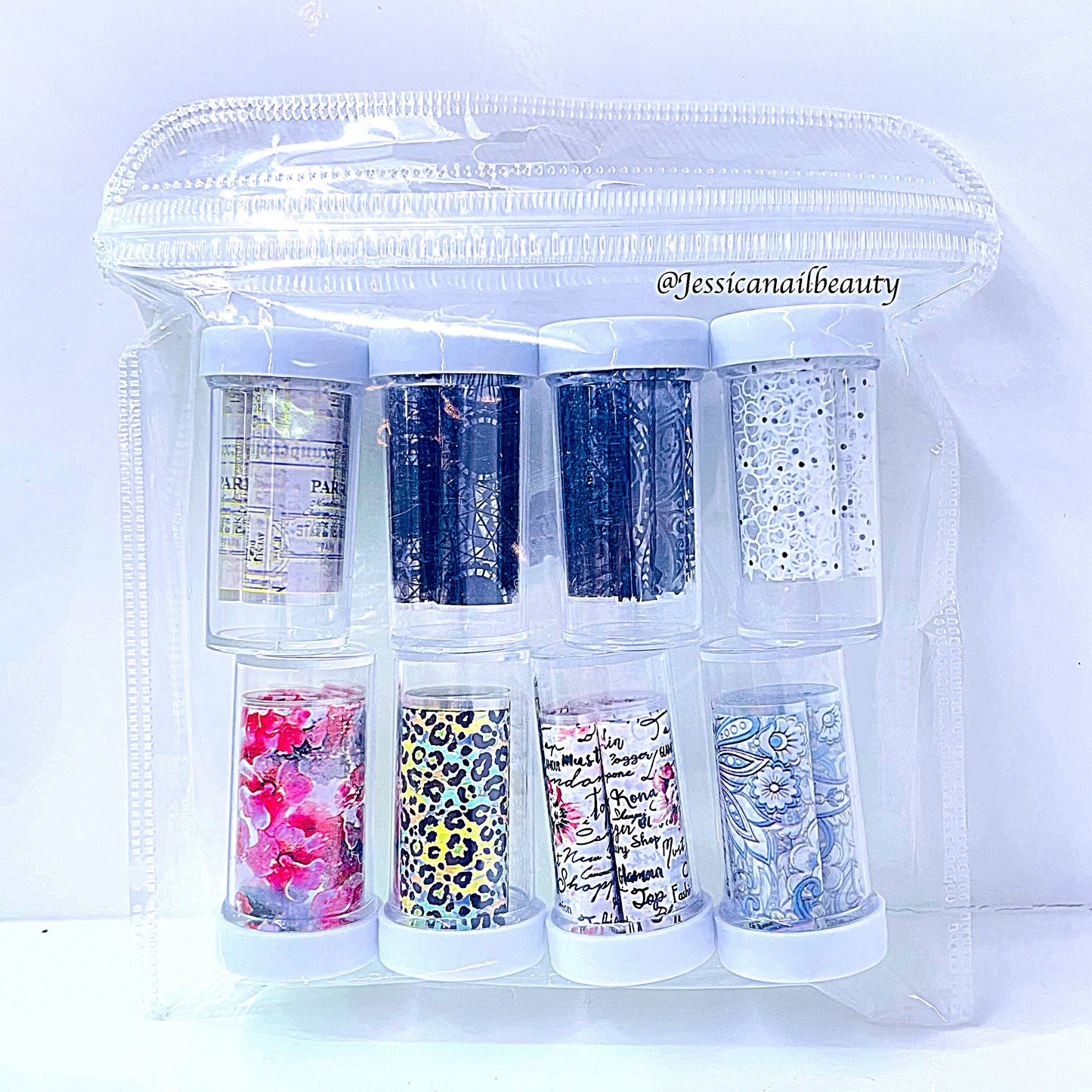 Nail Foil - Multi Flower #02 ( SET OF 8 JARS)