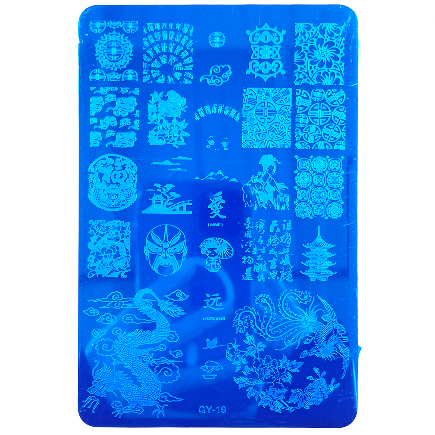 Nail Stamping Plate - CHINESE QY19 (21grids)