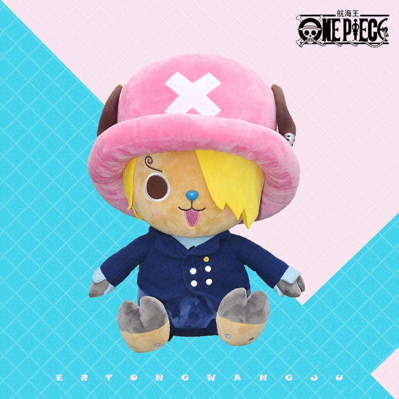 One Piece Plush Going Merry Thousand Sunny Karoo Luffy Chopper Law Ace Sabo Kawaii Pillow Anime Plushie Birthday Present 25-30CM