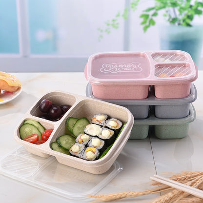 Separate lunch box Portable Bento Box Lunchbox Leakproof Food Container Microwave oven Dinnerware for Students