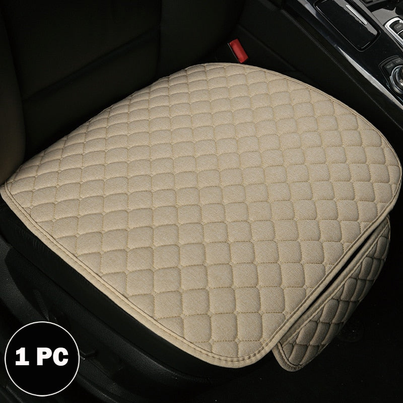 Universal Car Seat Cover Protector Linen Front Rear Back Flax Automobile Cushion Pad Mat Backrest Auto Car Accessori Interior