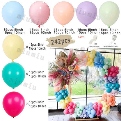 Metal Green Gold Balloon Garland Arch Kit Kids Birthday Wedding Party Matte Black White Latex Balloons Baby Shower Decorations