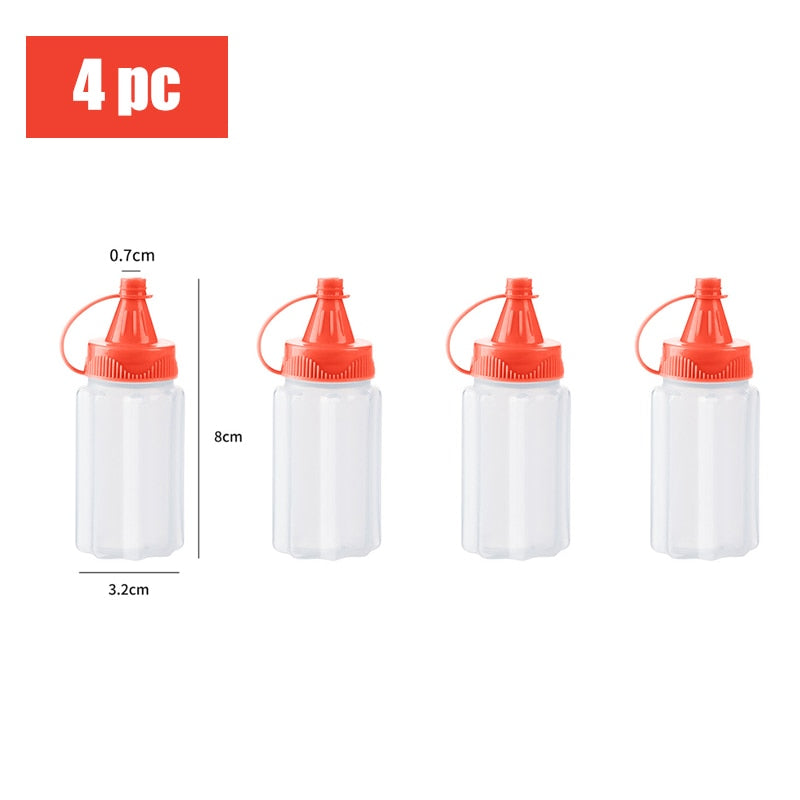 Mini Condiment Squeeze Bottle box Salad Dressing Ketchup Squeeze Jar Container Plastic Portable Lunch Box