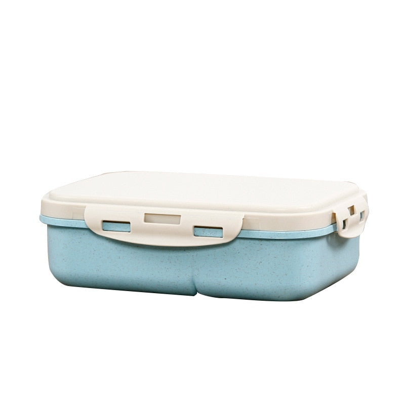 Wheat Straw Lunch Box Microwavable Tableware Students Adult Multi Grids Lunch Boxes Insulation Keep Fresh Leakproof Storage Box