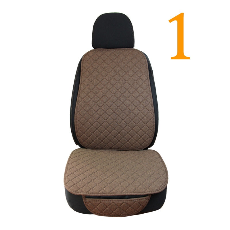 Universal Car Seat Cover Protector Linen Front Rear Back Flax Automobile Cushion Pad Mat Backrest Auto Car Accessori Interior