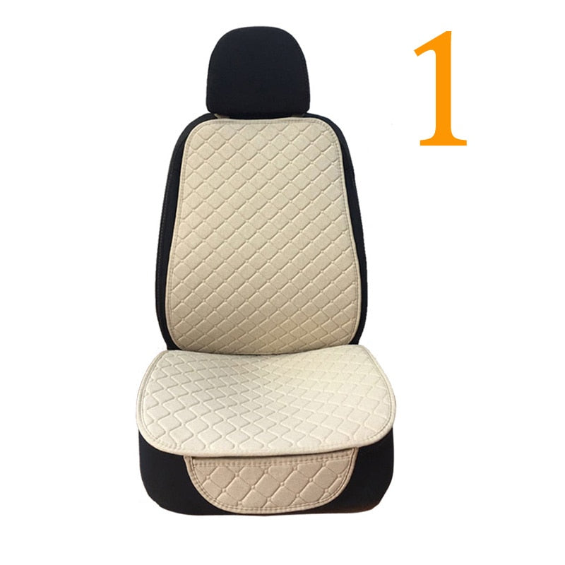 Universal Car Seat Cover Protector Linen Front Rear Back Flax Automobile Cushion Pad Mat Backrest Auto Car Accessori Interior