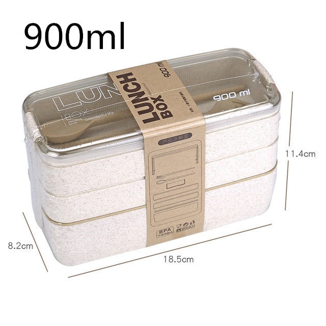 Lunch Box Bento Box for School Kids Office Worker 3layers Microwae Heating Lunch Container Food Storage Box