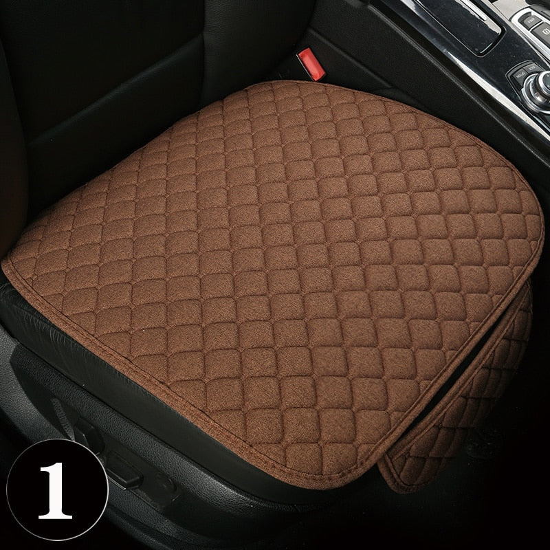 Universal Car Seat Cover Protector Linen Front Rear Back Flax Automobile Cushion Pad Mat Backrest Auto Car Accessori Interior