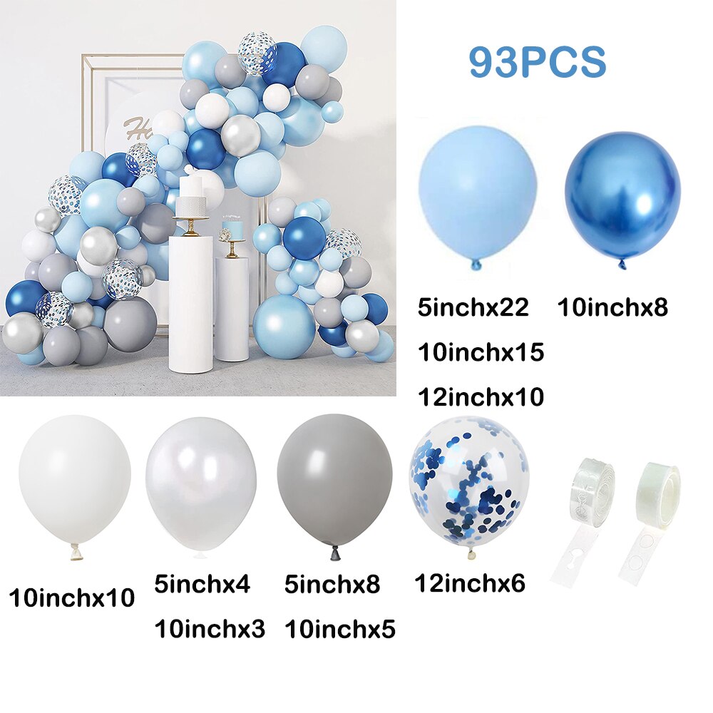 Pastel Pink Blue Balloons Arch Garland Kit Boys Girls Gender Reveal Baby Shower Ballon Decorations Birthday Party Decor Globos