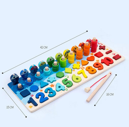 Wooden Toys Montessori for Kids Montessori Board Math Fishing Montessori Toys wooden educational toys for baby 1 2 3 Years Old