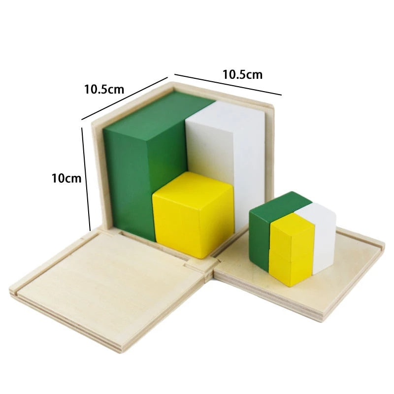 Montessori Math Toys Wooden Binomial Cube Montessori Math Materials Preschool Educational Learning Toys For Children MG1464H