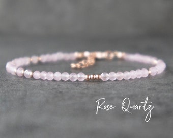 Crystal Bracelet for Anti Anxiety with Rose Quartz Amethyst Aventurine Citrine, Healing Gemstone Anxiety Bracelet for Women in