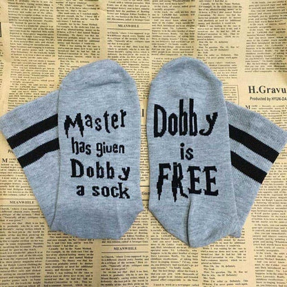 Autumn Spring Women Wine Socks Knitted Letter Cute Meia Funny Sokken Chaussette Novelty Winter Warm Home Sport Hipster Dropship