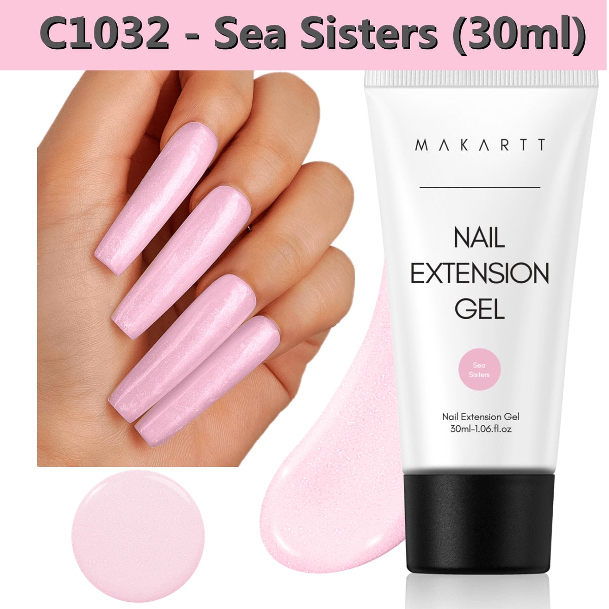 Makartt Poly Nail Extension Gel 30ML / 50ML Pink Clear Blue Purple Nail Gel Trendy Nail Art Design French Manicure For Starters