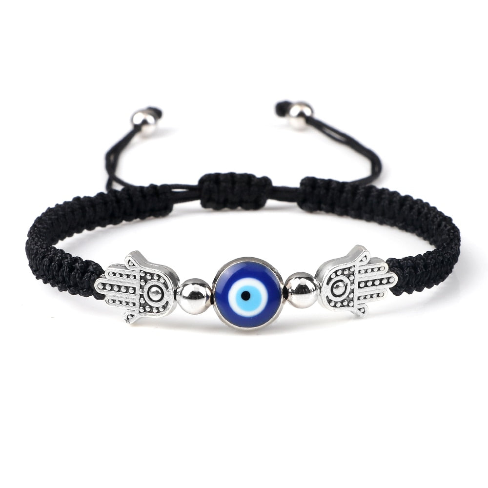 New Evil Eye Braided Bracelet Lucky Red Black Color Thread Couple Chain Handmade Prayer Bangles Pulsera Jewelry Gift for Friend