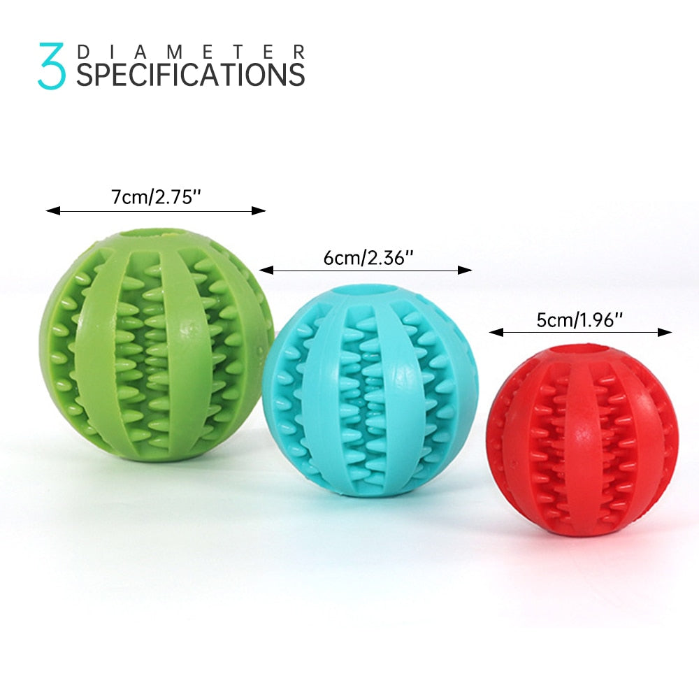 Pet Dog Toy Interactive Rubber Balls for Small Large Dogs Puppy Cat Chewing Toys Pet Tooth Cleaning Indestructible Dog Food Ball