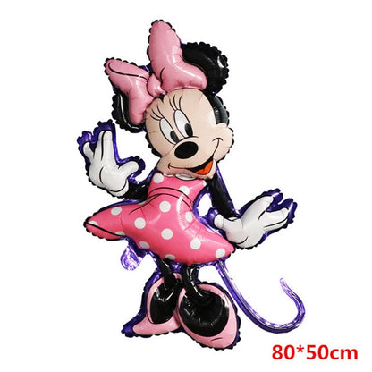 175cm 3D Giant Mickey Minnie Mouse Foil Balloon Pink Blue Black Bowknot Standing Kids toys Birthday Party baby shower Decoration