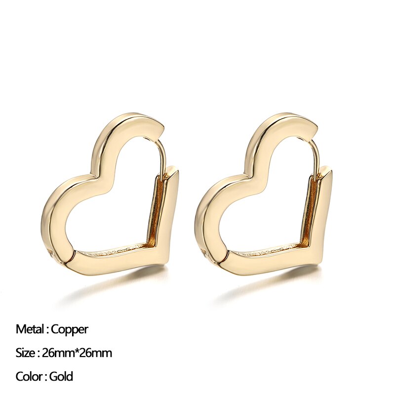 Classic Stainless Steel Ear Buckle for Women Trendy Gold Color Small Large Circle Hoop Earrings Punk Hip Hop Jewelry Accessories