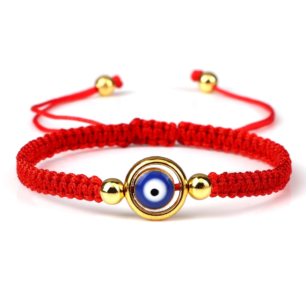 New Evil Eye Braided Bracelet Lucky Red Black Color Thread Couple Chain Handmade Prayer Bangles Pulsera Jewelry Gift for Friend