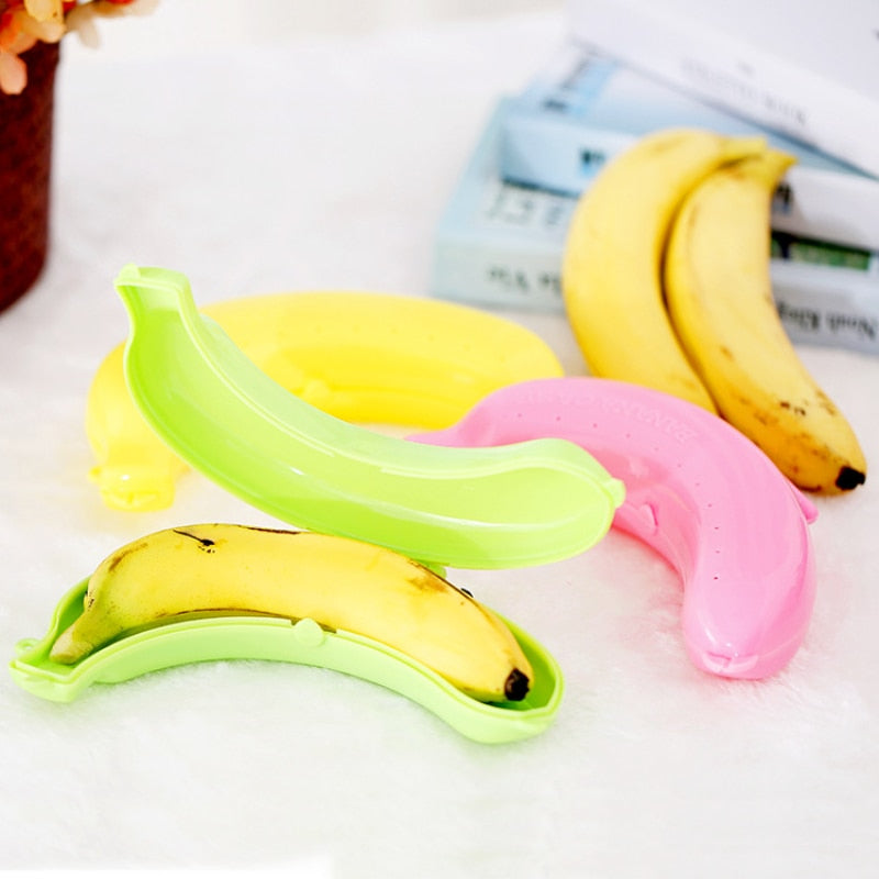 Banana Storage Box for Outdoor Travel Cute Banana Case Protector Box Container Trip Outdoor Lunch Fruit Storage Box Holder