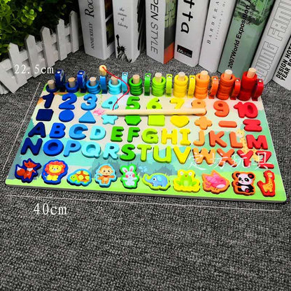 Wooden Toys Montessori for Kids Montessori Board Math Fishing Montessori Toys wooden educational toys for baby 1 2 3 Years Old