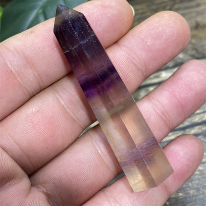 Fluorite Tower Natural Stone Crystal Healing Wand Gem Minerals Green Reiki Purple Fengshui For Home Decoratiom Accessories