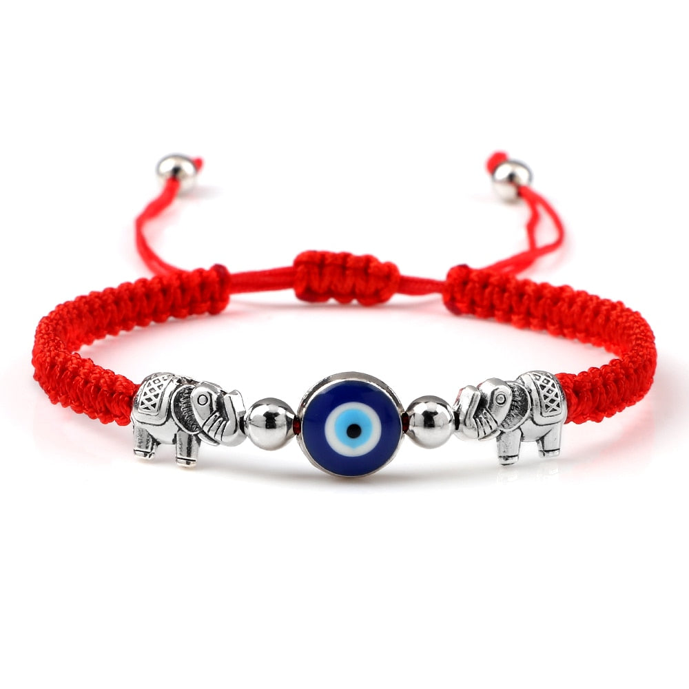 New Evil Eye Braided Bracelet Lucky Red Black Color Thread Couple Chain Handmade Prayer Bangles Pulsera Jewelry Gift for Friend