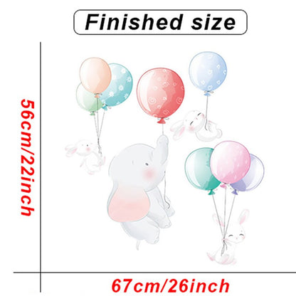 Cartoon Kids room Wall Decor Wall Stickers Hot Air Balloon Vinyl Wall Decals for Home Decoration Art Murals Sticker Wallpaper