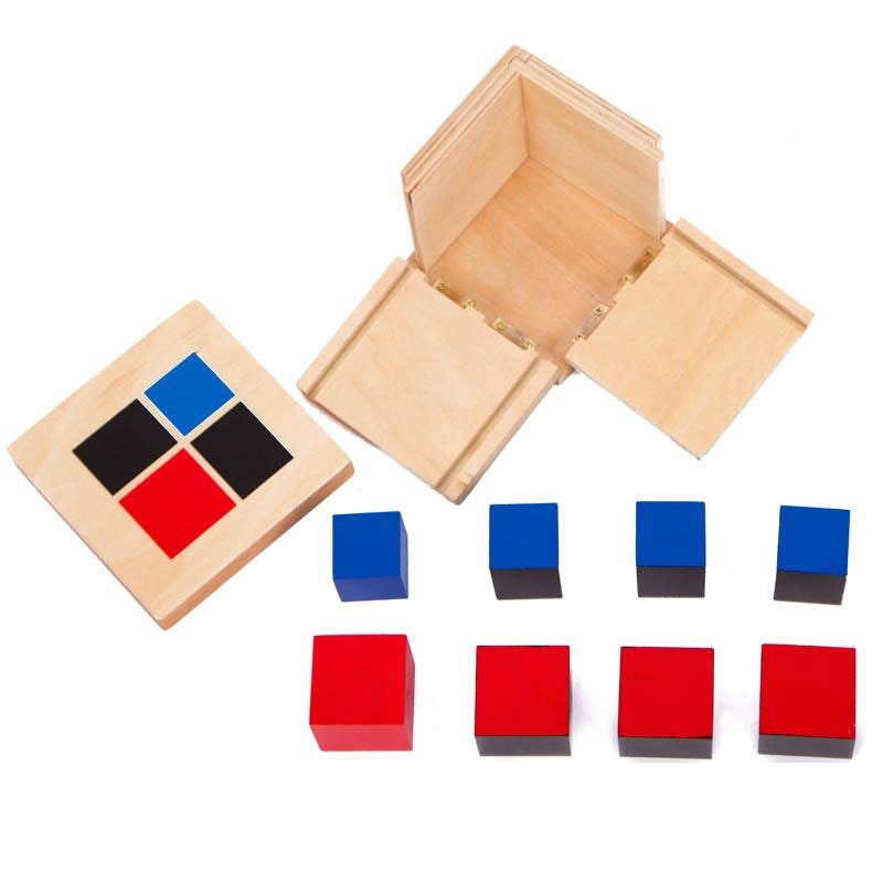 Montessori Math Toys Wooden Binomial Cube Montessori Math Materials Preschool Educational Learning Toys For Children MG1464H