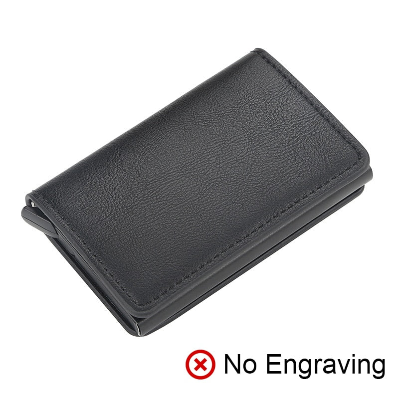 CEXIKA Anti RFID Blocking ID Credit Card Holder Case Wallet Men Business Carbon Aluminum Slim Mini Small Money Bag Wallets Purse