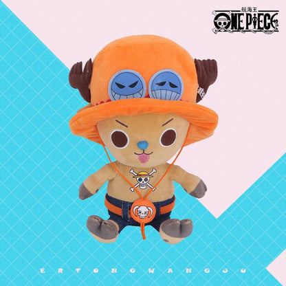 One Piece Plush Going Merry Thousand Sunny Karoo Luffy Chopper Law Ace Sabo Kawaii Pillow Anime Plushie Birthday Present 25-30CM