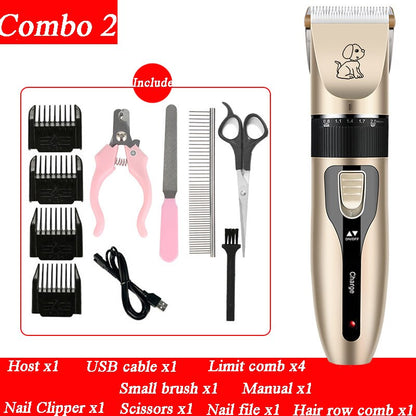 Dog Hair Clipper pet Hair Trimmer Puppy Grooming Electric Shaver Set Cat Accessories Ceramic Blade Recharge Profession supplies