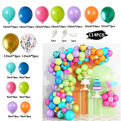 6 Colors Crepe Paper Latex Balloons Rainbow Birthday Decoration Kit Gender Reveal Party Balloon Wedding Oh Baby Shower Boy Girl