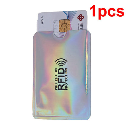 Men Anti Rfid Wallet Blocking Reader Lock Bank Card Holder Id Bank Card Case Protection Metal Credit NFC Holder Aluminium 6*9cm