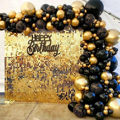 Black Gold Balloon Garland Arch Kit Confetti Latex Balloon Happy 30 40 50 Year Old Birthday Party Decoration 30th Anniversary