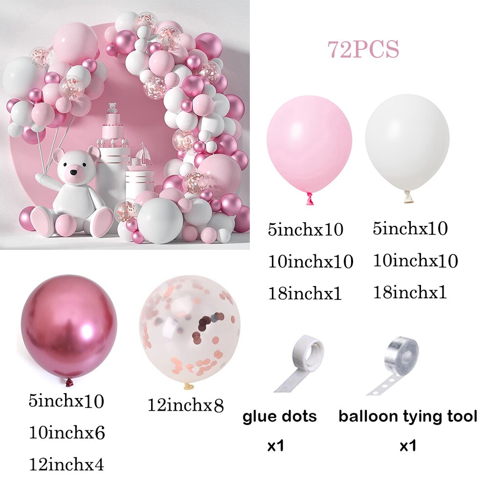 Pastel Pink Blue Balloons Arch Garland Kit Boys Girls Gender Reveal Baby Shower Ballon Decorations Birthday Party Decor Globos