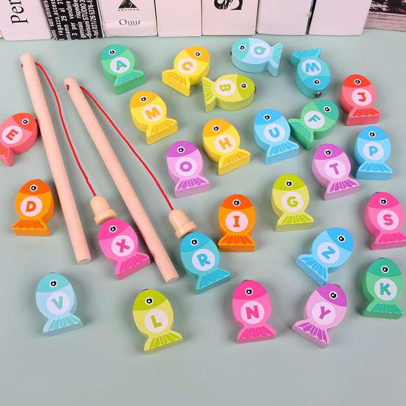 Wooden Toys Montessori for Kids Montessori Board Math Fishing  Montessori Toys wooden educational toys for baby 1 2 3 Years Old