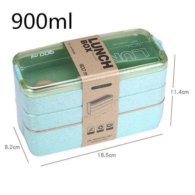 Lunch Box Bento Box for School Kids Office Worker 3layers Microwae Heating Lunch Container Food Storage Box